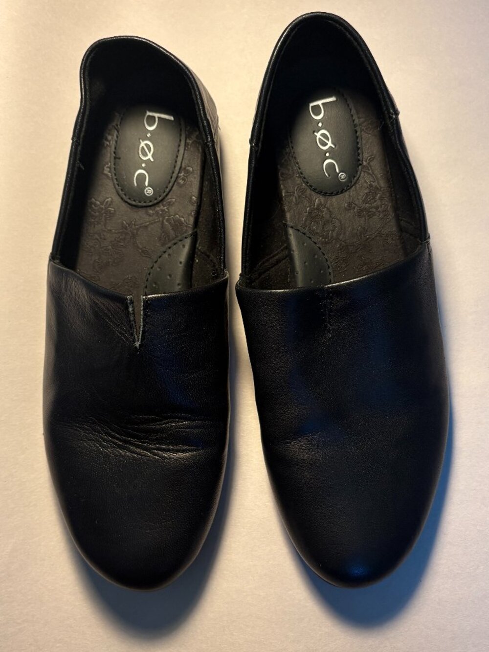 boc by Born Suree Black Leather Loafer Slip-On Flats Size 9.5M